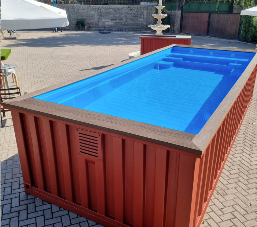 Piscina Container Donde Sea edición rojo óxido